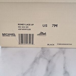 Michael Kors NIB Blk/Slvr Romey Lace Up 7M